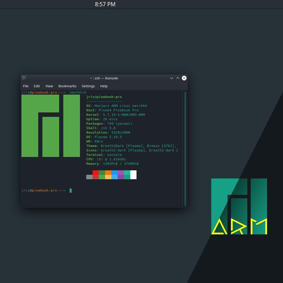 PineBook Pro 64 - Manjaro ARM